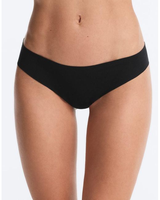 Oysho Natural 3 Invisible Cotton Blend Thongs