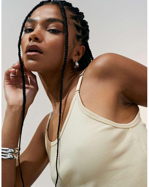 ASOS Multicolor Strap Detail Scoop Neck Singlet