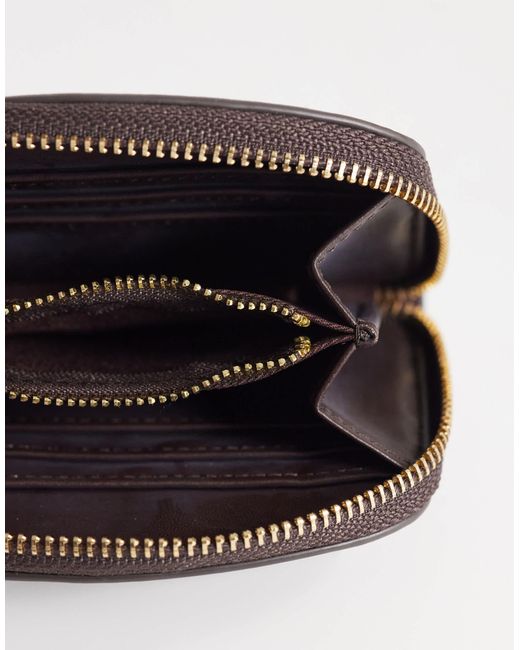 Mango Brown Raffia Effect Wallet