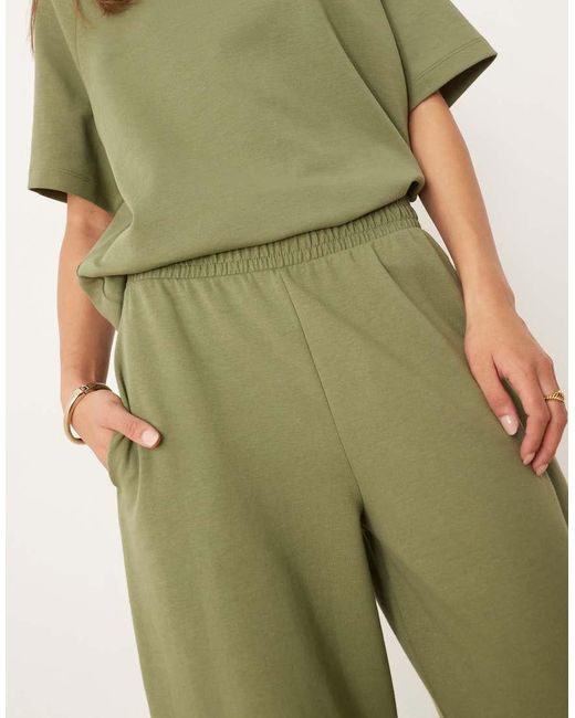 ASOS Green Interlock Barrel Leg Jogger