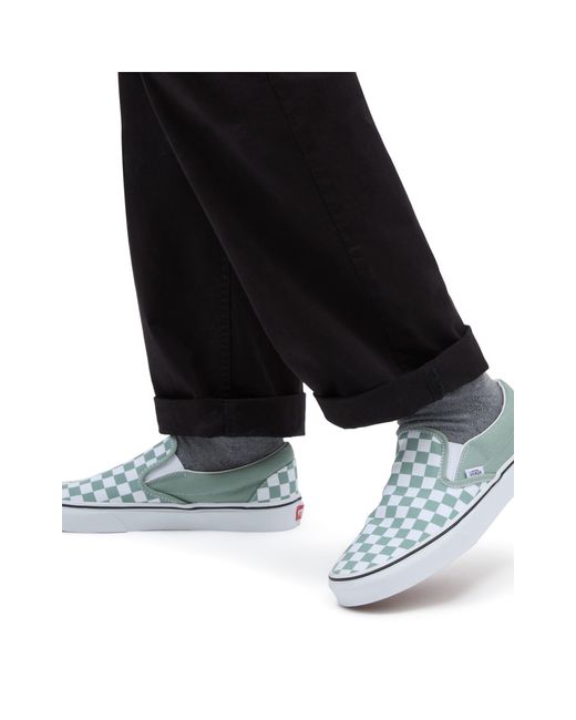 Vans Green – klassische schlupf-sneaker mit karomuster