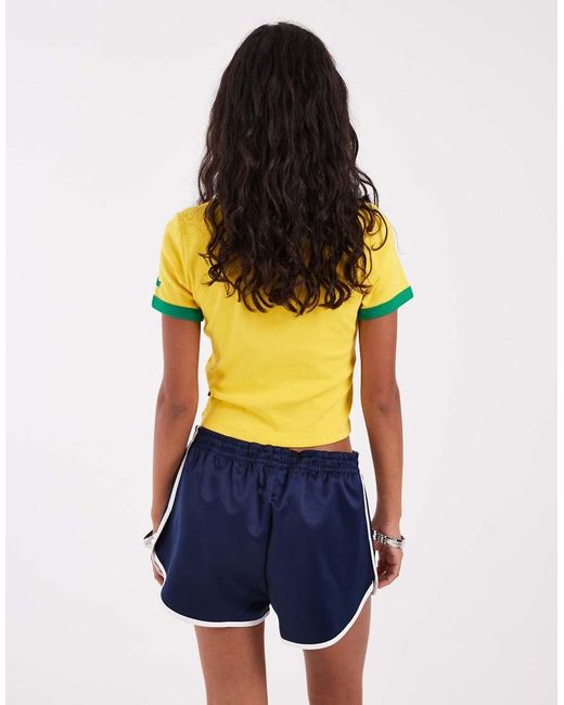 Adidas Originals Blue Three Stripe Sprinter Shorts