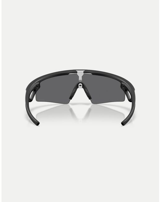 Oakley Gray Sphaera Strike Rectangle Sunglasses With Mirrored Lens