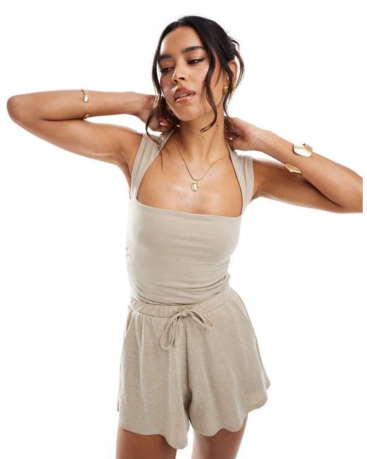 Abercrombie & Fitch Brown Cool Matte T-Shirt Bodysuit
