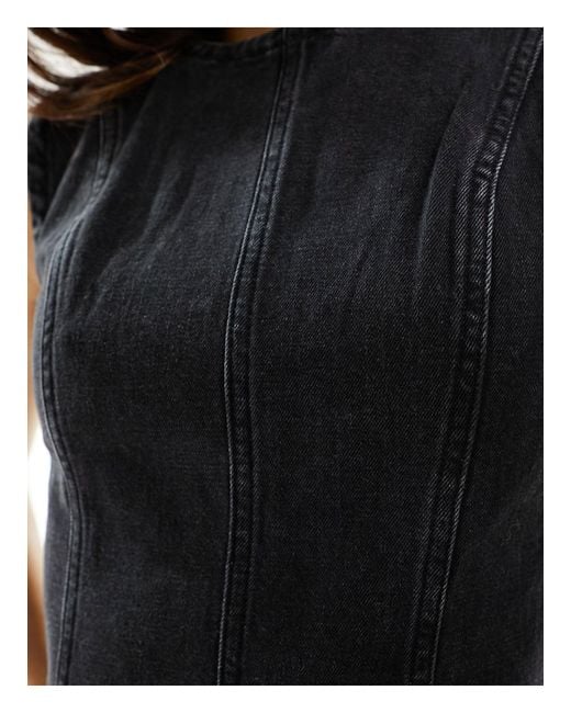 Abercrombie & Fitch Black – midi-jeanskleid