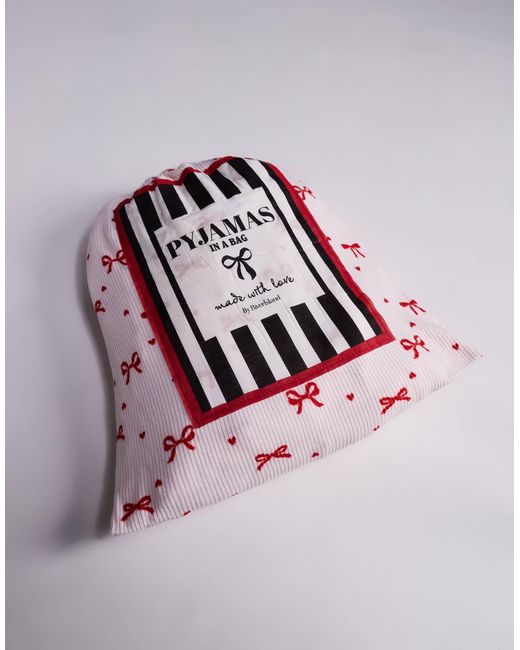 River Island Purple Jersey Bow Print Pyjamas