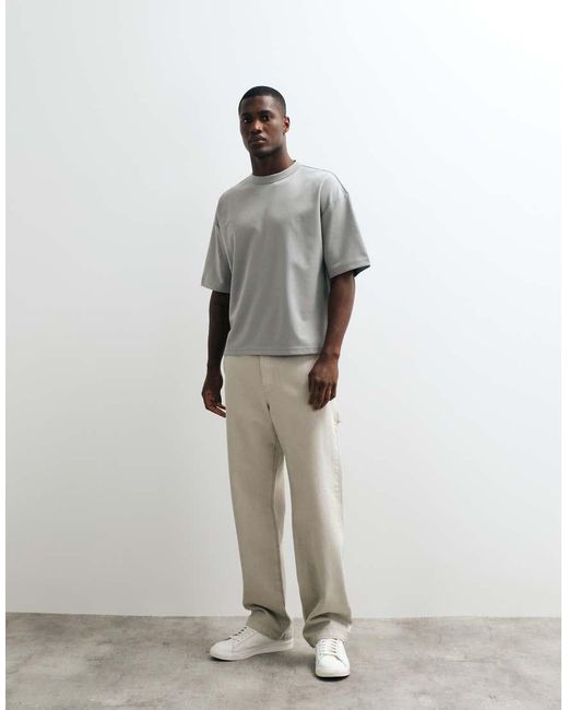 ASOS Gray Breathemax Heavyweight Boxy Oversized T-Shirt for men