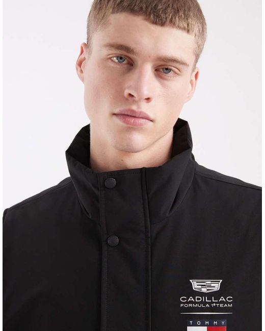 Tommy Hilfiger Black X Cadillac F1 Logo Gilet for men