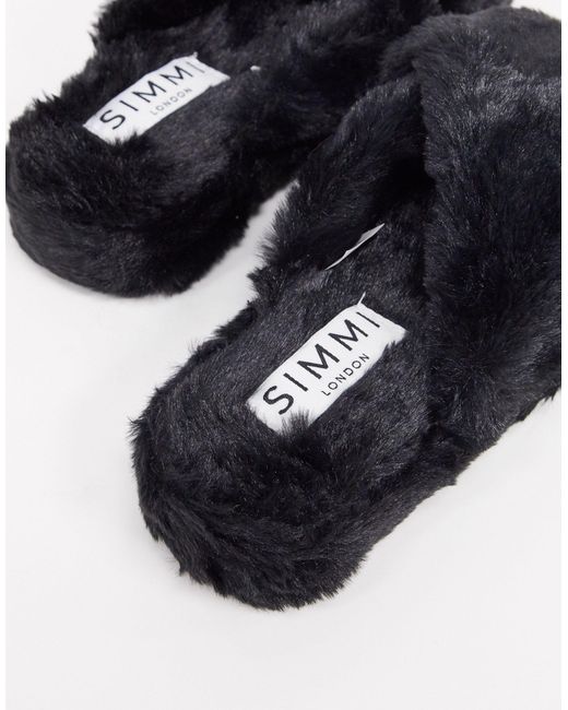 simmi london fluffy slippers