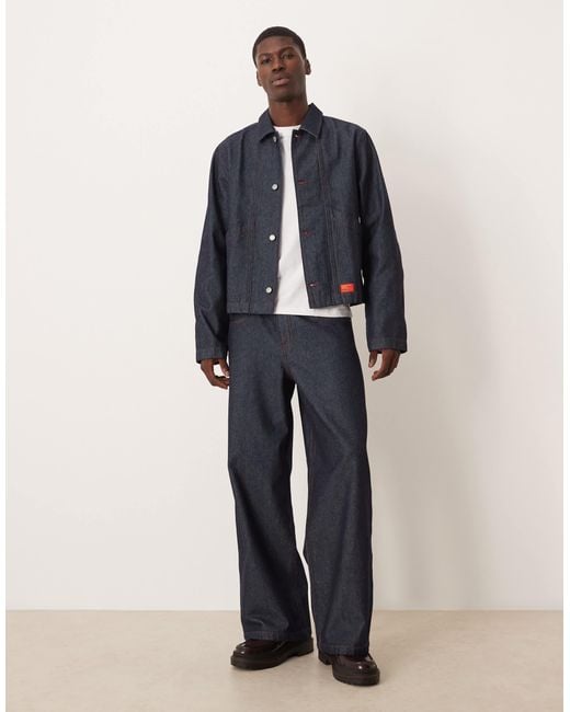 ASOS Blue Co-ord Super baggy Jeans for men