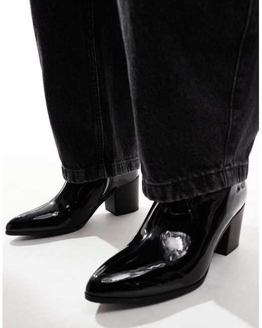 ASOS Black Heeled Chelsea Boots for men