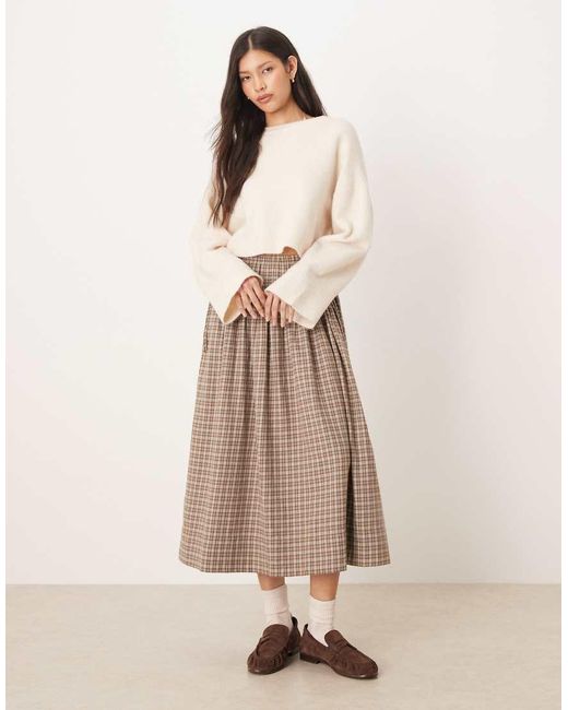 Aware Natural Full Tie Waist Detail Skirt