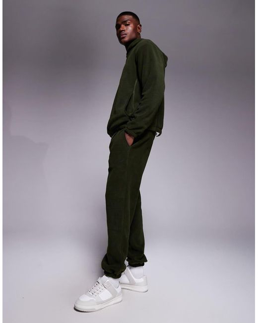 ASOS Black Co-ord Tapered Fleece jogger for men