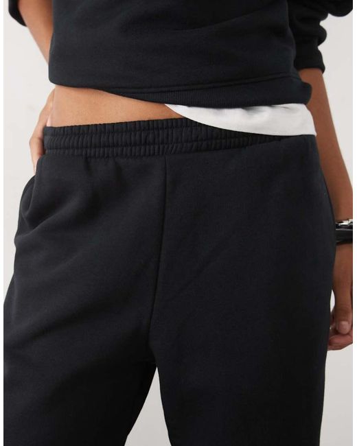 ASOS Black Asos Design Tall Cuffed Brushback joggers