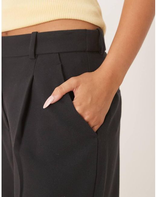 Abercrombie & Fitch Broek Met Hoge Taille En Rechte Pijpen in het Natural