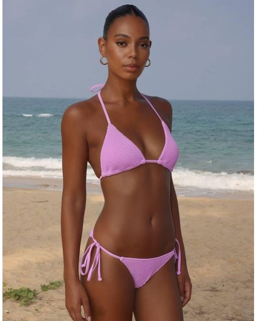 Moda Minx Brown Scrunch Tie Side Bikini Bottom