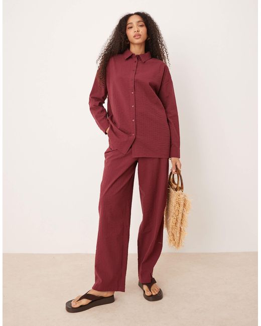 ASOS Red – relaxed fit schlupfhose aus seersucker