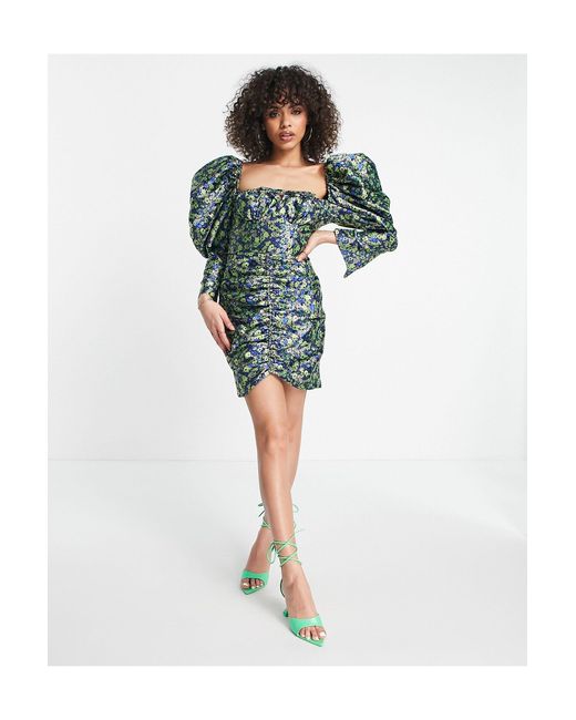 ASOS Puff Sleeve Corset Dress Lyst Canada
