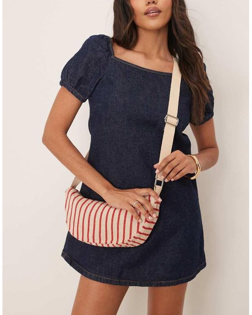 Accessorize Gestreepte Tas in het Blue