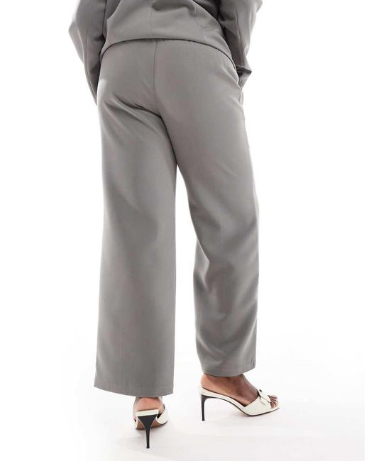Pantalones De Sastre Carbón De Pernera Recta Con Cordón Ajustable Y Cinturilla En Contraste Exclusivos De (Parte De Un Conjunto) 4th & Reckless de color Gray