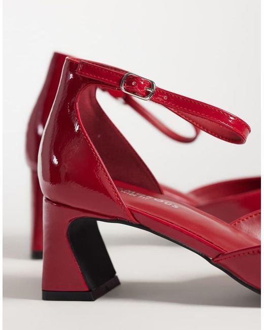 Glamorous Red Heeled Mary Janes