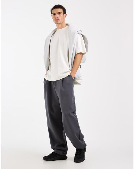 4505 White Heavyweight Cotton Oversized T-shirt With Back Graphic And Quick Dry Finish for men