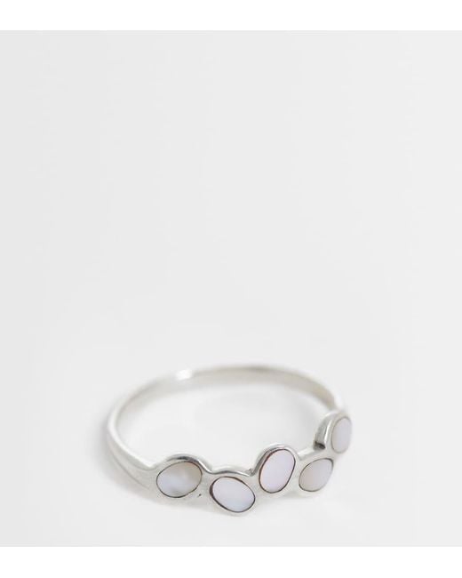 Kingsley Ryan White Enamel Cluster Ring