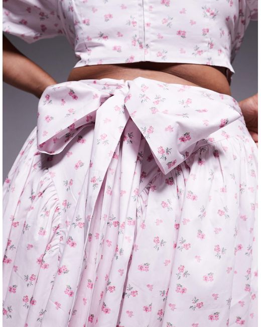 Curve - jupe longue d'ensemble en satin ASOS en coloris Purple