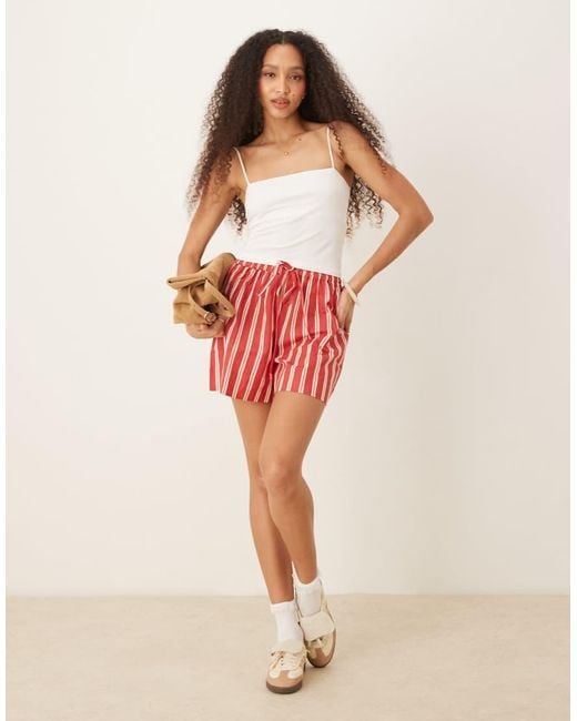 Gina Tricot Red Strappy Singlet Vest Top