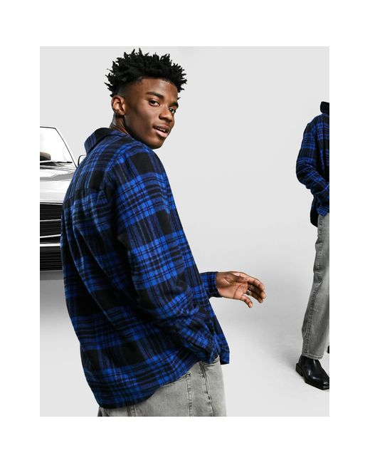 Camisas JACK \u0026 JONES | Afelpado A Cuadros Sobrecamisa Azul / Crockery  Hombre ~ BECOMINGBROWN