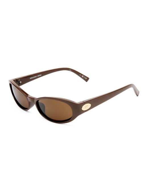 Le Specs Brown Popalicious Slim Sunglasses