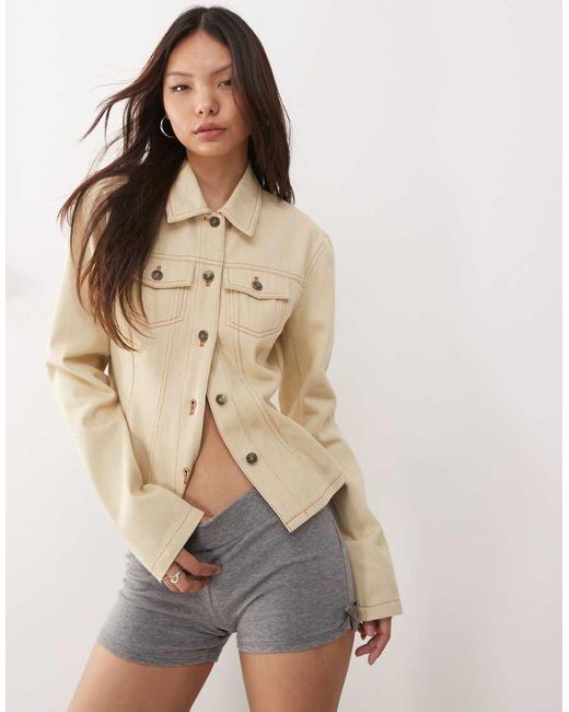 Lioness Natural Rider Cinch Detail Denim Jacket