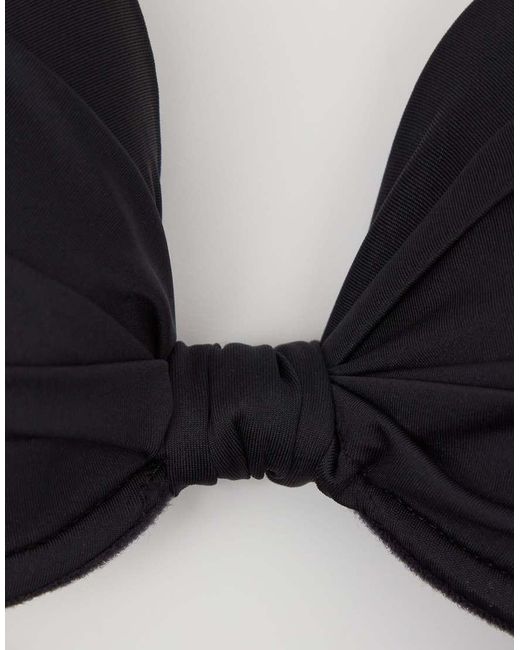 Tezenis Black Micro Padded Push-Up Bikini Top