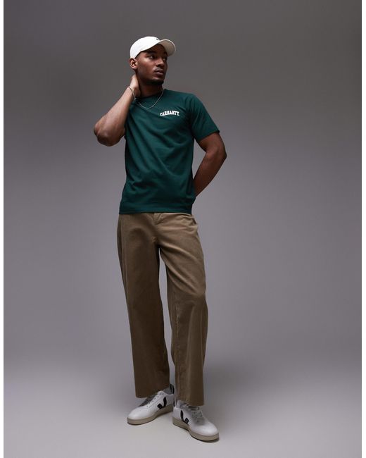 Carhartt Green University Script T-shirt for men