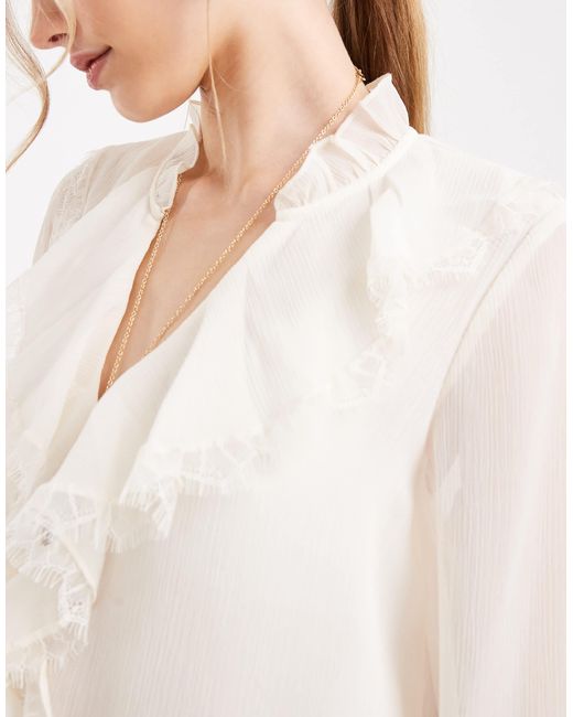 ONLY White – bluse im boho-stil