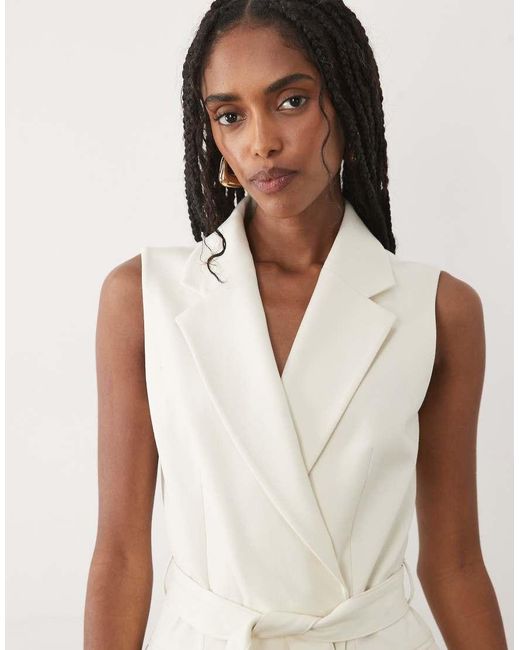 Miss Selfridge Natural Tailored Sleeveless Blazer Dress