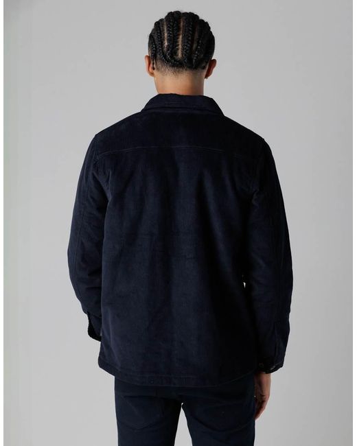 French Connection Black Cord Button Up Jacket for men