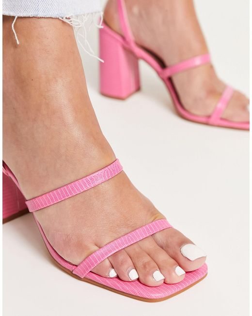 Libra - sandales effet peau Raid en coloris Pink