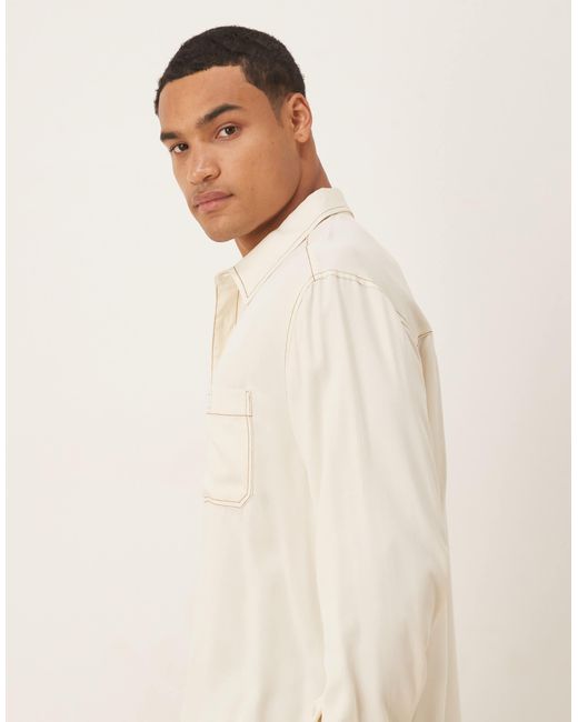 ASOS Natural Relaxed Shirt for men