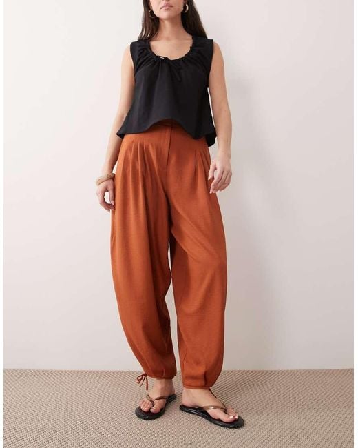Miss Selfridge Orange Tailored Balloon Trouser