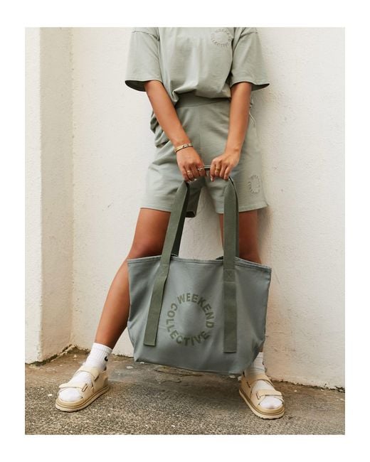 ASOS Green Canvas Tote Bag