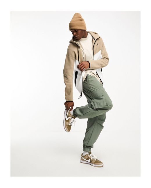 Nike Brown Tech Fleece Zip Up Hoodie for men