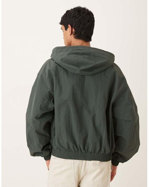 ASOS Gray Oversized Track Jacket for men