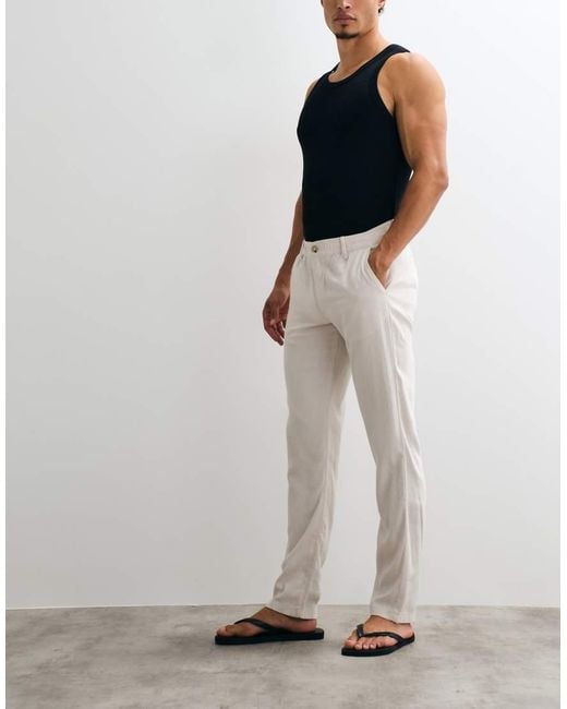 ASOS Multicolor 2 Pack Linen Blend Trousers for men