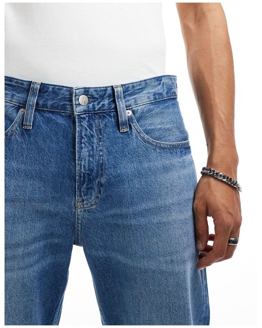 Calvin Klein – gerade geschnittene jeans im 90er-stil in Blue für Herren