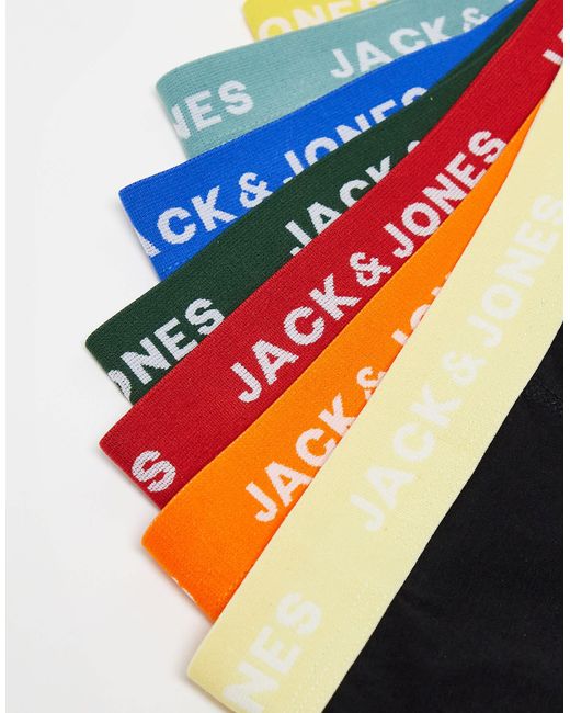 Jack & Jones Black 7 Pack Trunks for men