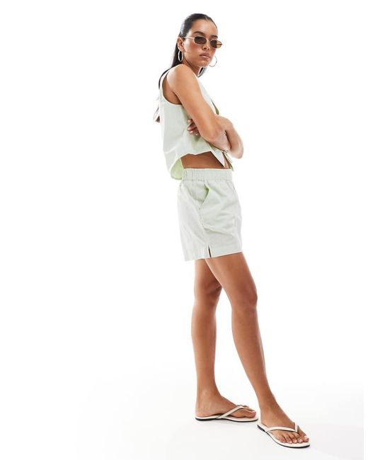 ONLY White Boxer Shorts Co-ord