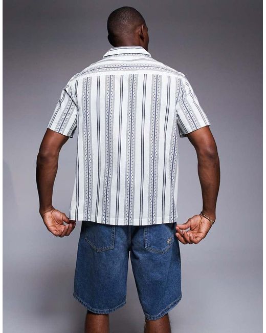 ASOS Gray Regular Revere Shirt for men