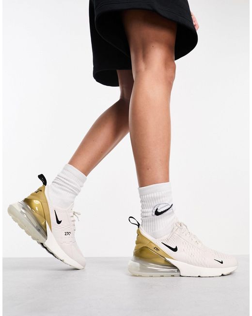Air max 270 - sneakers da donna bianche e oro di Nike in Black