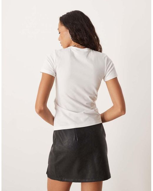 JJXX White Gigi T-shirt With Rhinestone Print